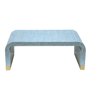 Mother of Pearl Mediterranean Breeze Low Profile Coffee Table | Serene Style