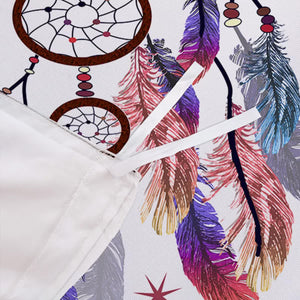 Dream Catcher Printed Duvet Cover Set with Matching Pillowcases | White | Queen