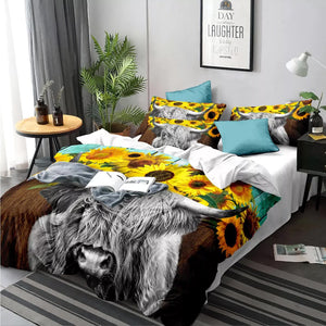 Nature-Inspired Floral Duvet Cover Set | Hypoallergenic Fabric | King