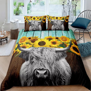 Nature-Inspired Floral Duvet Cover Set | Hypoallergenic Fabric | King