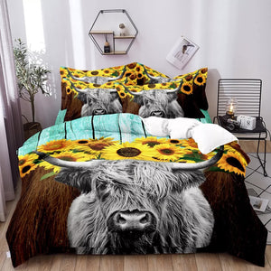 Nature-Inspired Floral Duvet Cover Set | Hypoallergenic Fabric | King