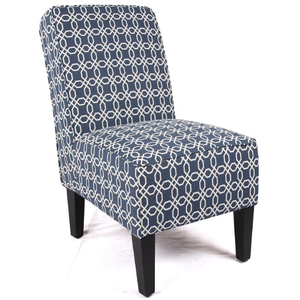 Cafe Lounge Couch | Ramie Cotton Fabric | Accent Dining | Relax Chair | Pub Seating | Navy | New