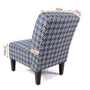 Cafe Lounge Couch | Ramie Cotton Fabric | Accent Dining | Relax Chair | Pub Seating | Navy | New