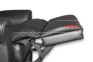 Recliner Lift Heat Massage Armchair Sofa | Leather | 2 Motor Chair | Black