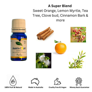 Amrita Court | Pure & Essential Oils | Purify Blend | 10ml | Aromatherapy Oil