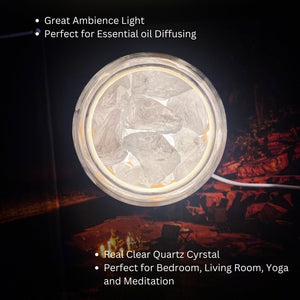 Aurora Crystal Diffuser | Clear Quartz | Aromatherapy Essential Oil Diffuser
