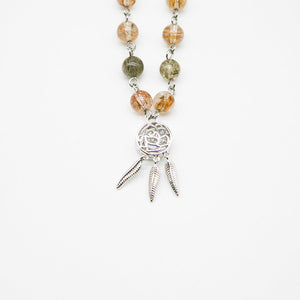 Gift Box | Rose Aroma Necklace | White Gold | Purify Oil Blend | Essential Oil Jewelry