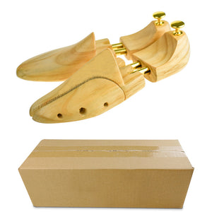 Adjustable Pine Wood Shoe Tree | Brass Knobs | Size EUR 37-38 | Premium Shoe Maintainer