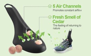 Black Shoe Stretcher | Medium Size | Cedar Wood Balls | EUR 35-40 (Men's US 6.5-9.5, Women's US 8-11)