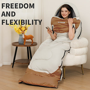 Extra Wide Mummy Sleeping Bag | Waterproof | 3-Season | Warm & Cold Weather | Includes Compression Sack | Lightweight