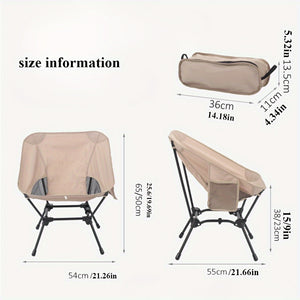 Portable Camping Chairs | Black & Khaki Set | Comfortable & Lightweight Outdoor Folding Chairs