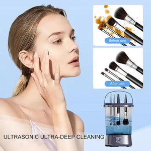 Electric Makeup Brush Cleaner with USB Rechargeable Design | Fast, Convenient Cleaning for All Brush Sizes (Purple)