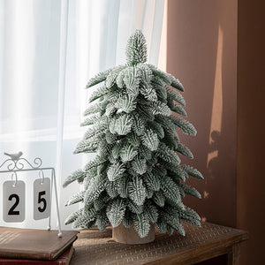 Mini Christmas Tree | 55cm | Frosted Design | Snow-Covered Holiday Decoration | Indoor Festive Decor