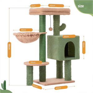 Cactus Cat Tree | Condo & Hammock | Stylish Cat Furniture