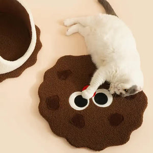Cookie-Shaped Cat Bed | Cozy Pet Hideout | Adorable and Playful Design | 50x20cm