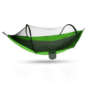 Outdoor Camping Hammock with Mosquito Net | Lightweight | 260x140cm | Portable Travel & Hiking Gear | Green