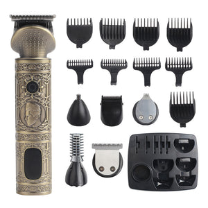 Vintage Electric Hair Trimmer & Multi-Grooming Kit | Multi-Length Attachments