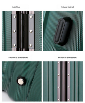 Aluminum Alloy Hard-Shell Suitcase | TSA Lock | 20-Inch Spinner Luggage | Blue