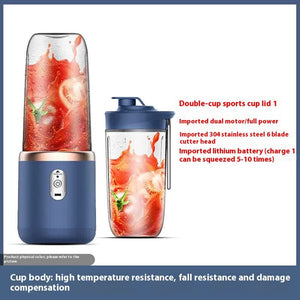 Portable High-Speed Blender | USB Rechargeable Battery | 2-in-1 Bottle & Cup Design | Compact & Powerful