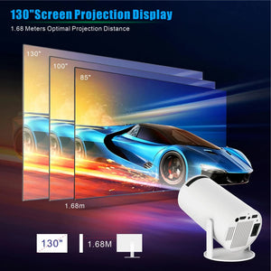 HY300PRO Portable Projector | 4K Decoding | Wi-Fi 6 | 720P HD | 160 ANSI Lumens | Compact Home Cinema