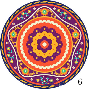 Set of 6 Mandala Ceramic Drink Coasters | Absorbent, Non-Slip Coasters for Coffee Table & Home Decor, 10.4cm