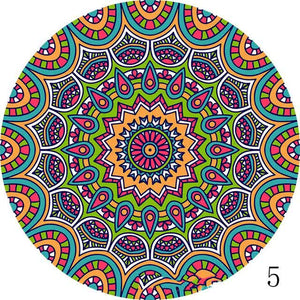 Set of 6 Mandala Ceramic Drink Coasters | Non-Slip & Absorbent for Coffee Table, Home Decor, 10.4cm
