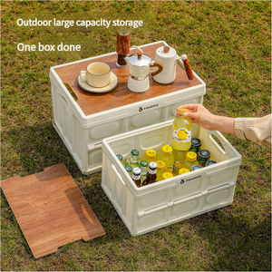 Collapsible Outdoor Storage Box | White | 43.5x30x24 cm | Large Capacity | Foldable to 6cm | Durable Plastic Design