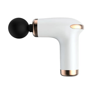 Classic White Massage Gun | 6-Speed Deep Tissue Massager | 4 Professional Massage Heads