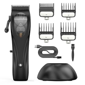 WL-1670 Hair Clipper Set | Professional | USB Rechargeable | Adjustable Guards & Charging Dock | Black