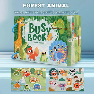 Themed Busy Book Set | Educational Activity Books for Preschool Learning | Farm, Vehicles, Dinosaurs, Ocean & Forest | 5 Books in Total