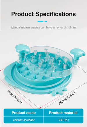 2pcs Green New Chicken Shredder | Effortless Chicken Breast Shredding Tool | Meal Prep & Baby Food