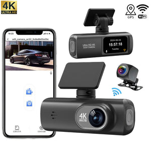 New 4K Car Dash Cam | Front & Rear Dual Recording | Wi-Fi Connectivity | GPS Tracking | 1080P + 4K Resolution