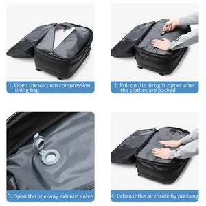 Blue Expandable Waterproof Laptop Backpack | Fits 17-Inch Laptop | Anti-Theft Design | Travel Friendly