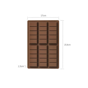 (5 PCS) YH913 Silicone Chocolate Bar Mold | BPA-Free, Heat-Resistant, Non-Stick Baking Tray, Measures 25.8 cm x 17 cm x 1.5 cm