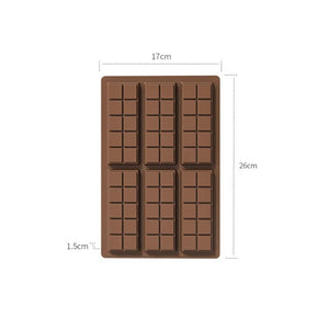 (5 PCS) YH916 Silicone Chocolate Bar Mold | BPA-Free, Heat-Resistant, Non-Stick Baking Tray, Measures 26 cm x 17 cm x 1.5 cm