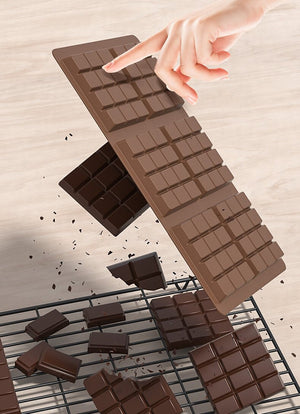 (5 PCS) YH917 Silicone Chocolate Bar Mold | BPA-Free, Heat-Resistant, Non-Stick Baking Tray, Measures 26 cm x 17 cm x 1.5 cm