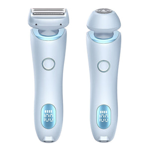 Blue 2-in-1 Electric Razor for Women | Multifunctional Rechargeable Hair Removal Shaver