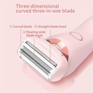 Pink 2-in-1 Electric Razor for Women | Multifunctional Rechargeable Hair Removal Shaver