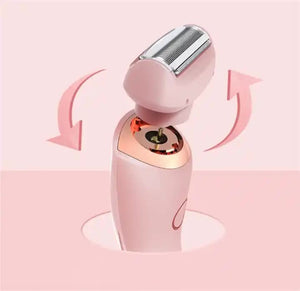 Pink 2-in-1 Electric Razor for Women | Multifunctional Rechargeable Hair Removal Shaver