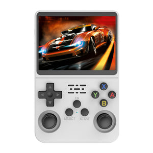White Retro Portable Gaming Console | 64GB | 1 Memory Card | 3D Games | HD Display | Dual Joysticks