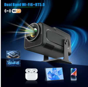 HY320 Android AOSP 4K Full HD Video Projector | Wi-Fi 6 | Auto Keystone Correction | Home Theater System