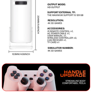 P30 Max 4K Ultra HD Projector | 3D Gaming | Includes 2 Wireless Controllers & Remote Control | Streaming Support