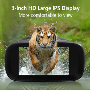 Digital Night Vision Binoculars | Green | 3.0" IPS Screen | 10X Optical Zoom | 2.5K Video Recording | Infrared for 300m Range