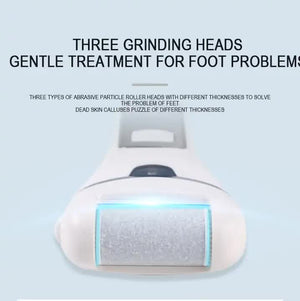 Black Rechargeable Electric Foot File Callus Remover | LED Display | USB Charging