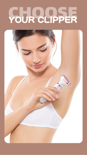 Women's 4-in-1 Electric Hair Removal Razor for Sensitive Areas | Underarm, Bikini Line & Body Grooming | (3028 White)