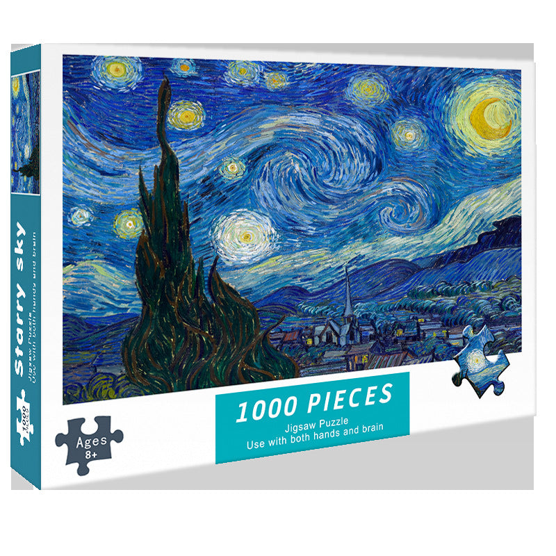 (2 PCS) 1000-Piece Starry Sky Puzzle | High Difficulty | Stress-Relief Educational Toy