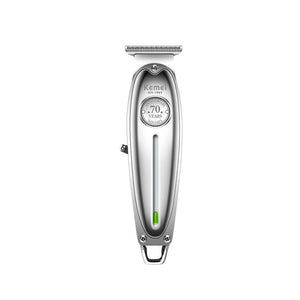 Silver KM-1949 Professional Hair Clipper | Electric Hair Trimmer for Styling & Carving | Precision Blades