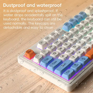 Blue+Purple L98 High-Performance Triple Mode Keyboard | Wired, Wireless & Bluetooth | RGB Gaming & Office Quiet Keyboard