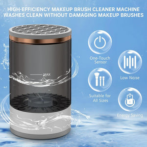 Black USB-Powered Automatic Makeup Brush Cleaner | Fast & Hygienic Brush Cleaning Machine