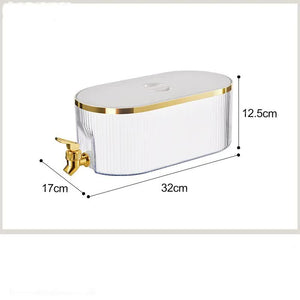 Light Green Refrigerator Cold Water Dispenser | 5.3L Fruit Tea Jug with Tap | For Home Beverages